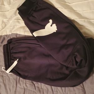 Boys black Puma joggers size 14-16